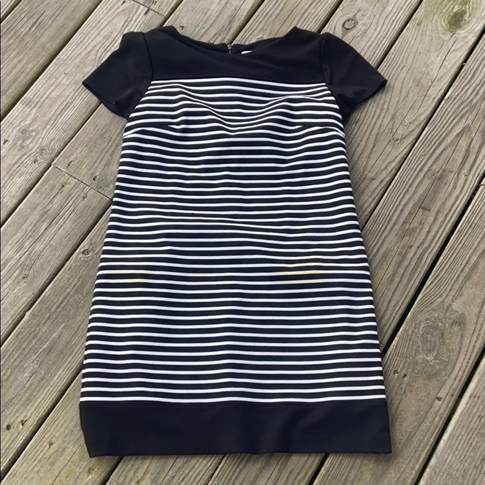 Laundry Black and White Striped Dress Size 12